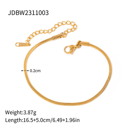 Stainless Steel Simple Style Solid Color Plating Bracelets