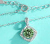 Luxurious Shiny Four Leaf Clover Sterling Silver Moissanite Zircon Pendant Necklace In Bulk