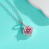 Luxurious Shiny Four Leaf Clover Sterling Silver Moissanite Zircon Pendant Necklace In Bulk