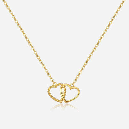 Simple Style Heart Shape Sterling Silver Plating 18k Gold Plated White Gold Plated Pendant Necklace