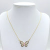 Copper Sweet Butterfly Plating Pendant Necklace