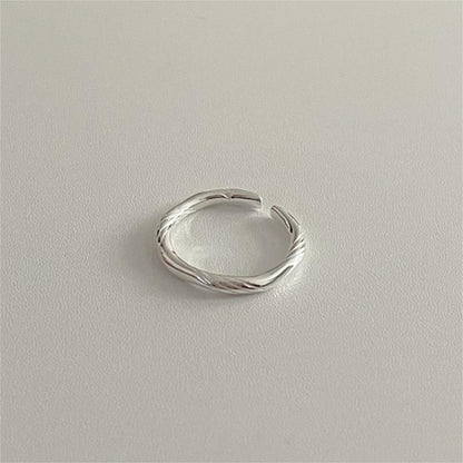 Sterling Silver Simple Style Geometric Open Rings