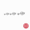 1 Set Simple Style Star Heart Shape Plating Sterling Silver Ear Studs