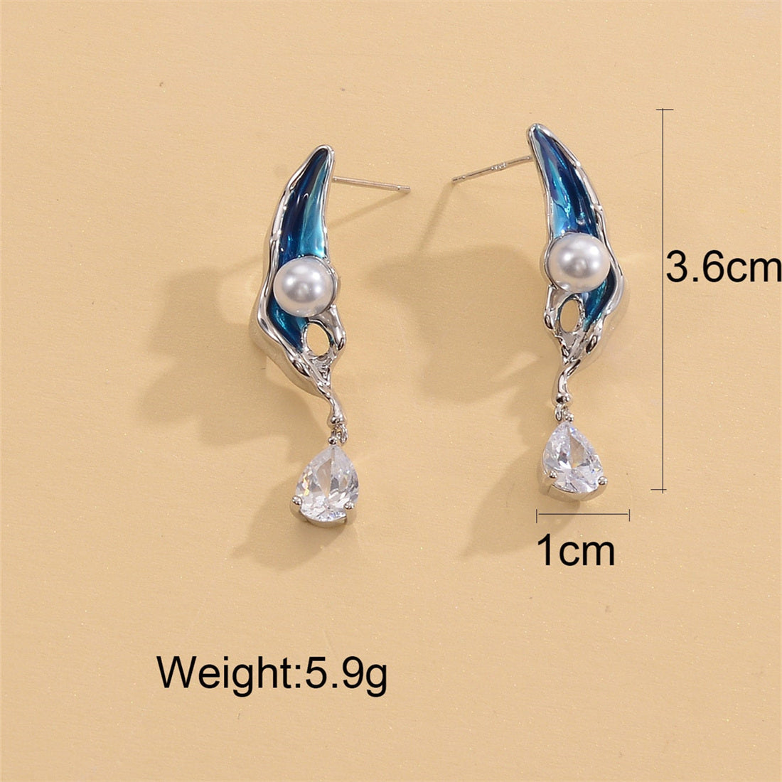 1 Pair Elegant Vacation Shiny Irregular Bow Knot Plating Inlay Copper Freshwater Pearl Zircon Drop Earrings