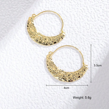 1 Pair Simple Style Solid Color Circle Water Droplets Plating Copper Drop Earrings