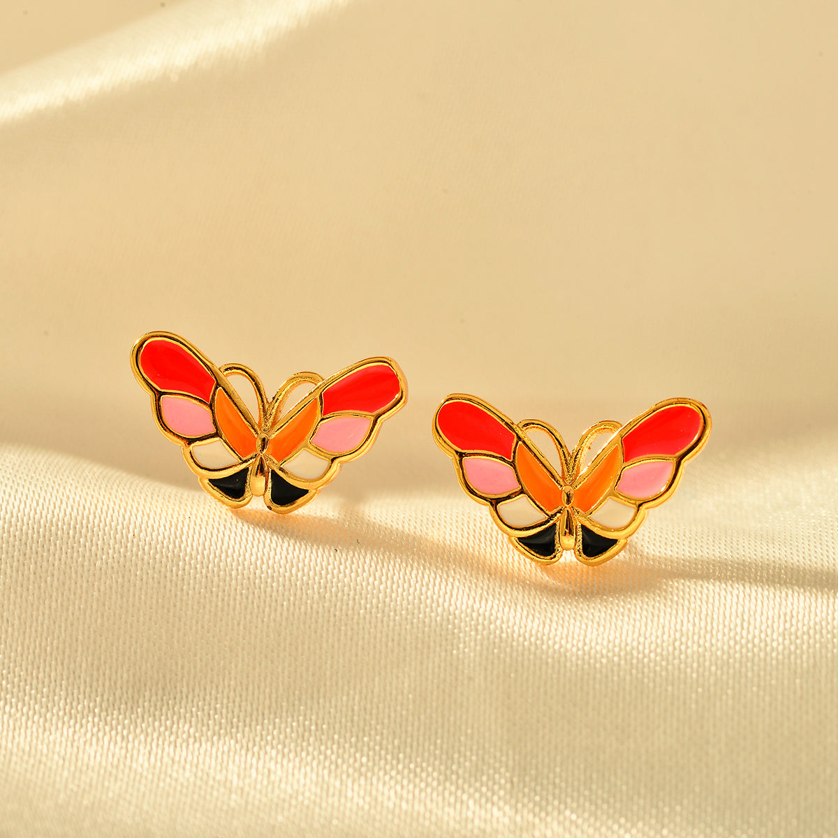 1 Pair Elegant Butterfly Copper Ear Studs