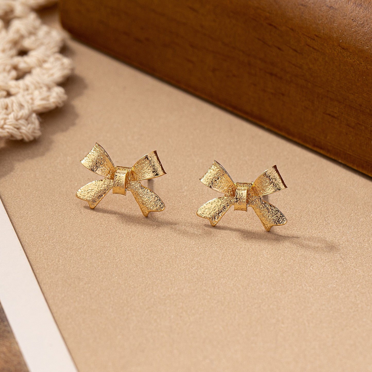 1 Pair IG Style Cute Sweet Bow Knot Plating Alloy Ear Studs