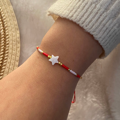 Romantic Commute Star Rope Shell Beaded Braid Women's Bracelets