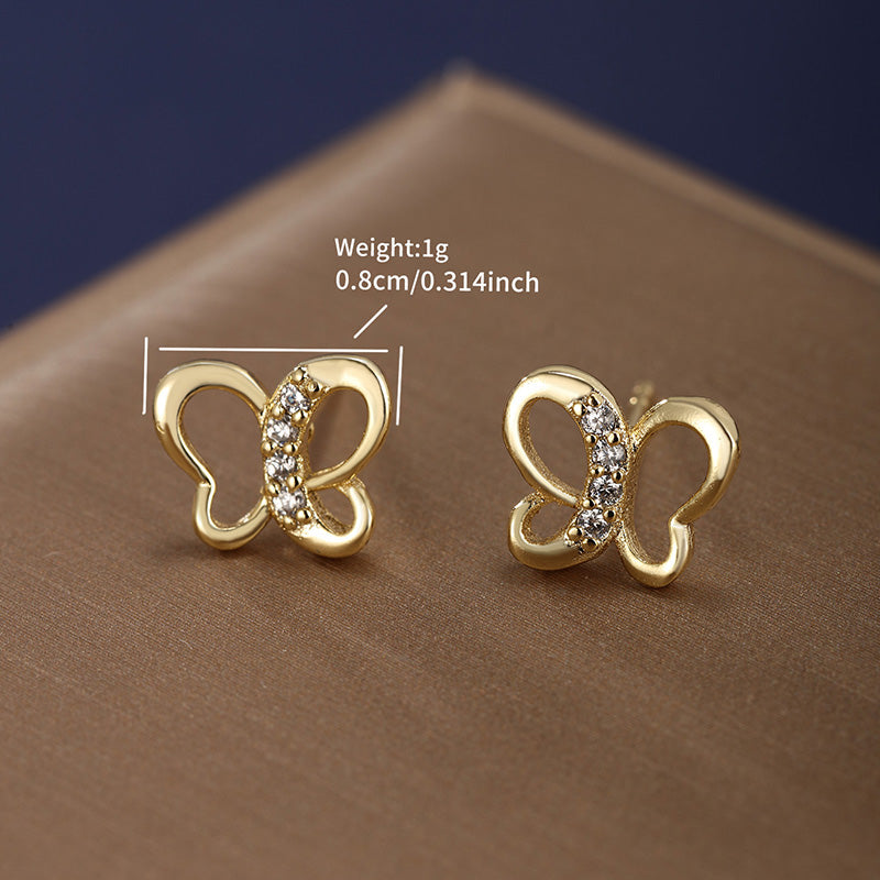 1 Pair Cute Xuping Simple Style Heart Shape Windmill Bird Plating Inlay Alloy Copper Alloy Artificial Gemstones 14k Gold Plated Ear Studs