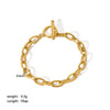 304 Stainless Steel 18K Gold Plated Modern Style Geometric Plating Bracelets