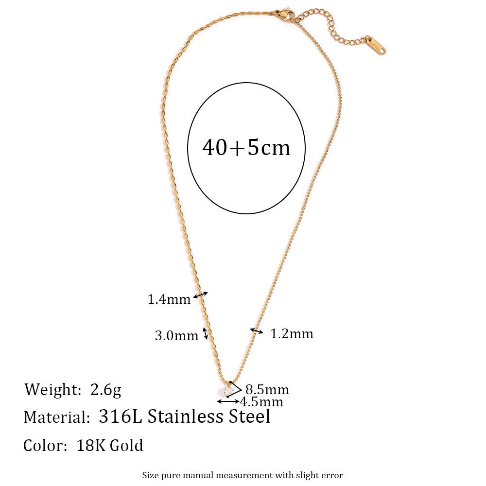 Simple Style Geometric Stainless Steel Plating 18k Gold Plated Pendant Necklace