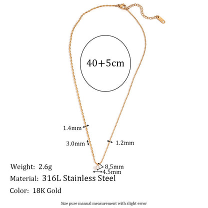 Simple Style Geometric Stainless Steel Plating 18k Gold Plated Pendant Necklace