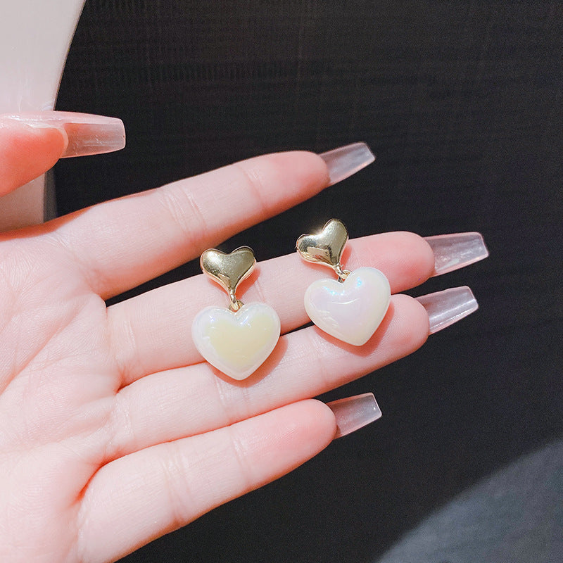 Retro Geometric Heart Shape Alloy Plating Earrings