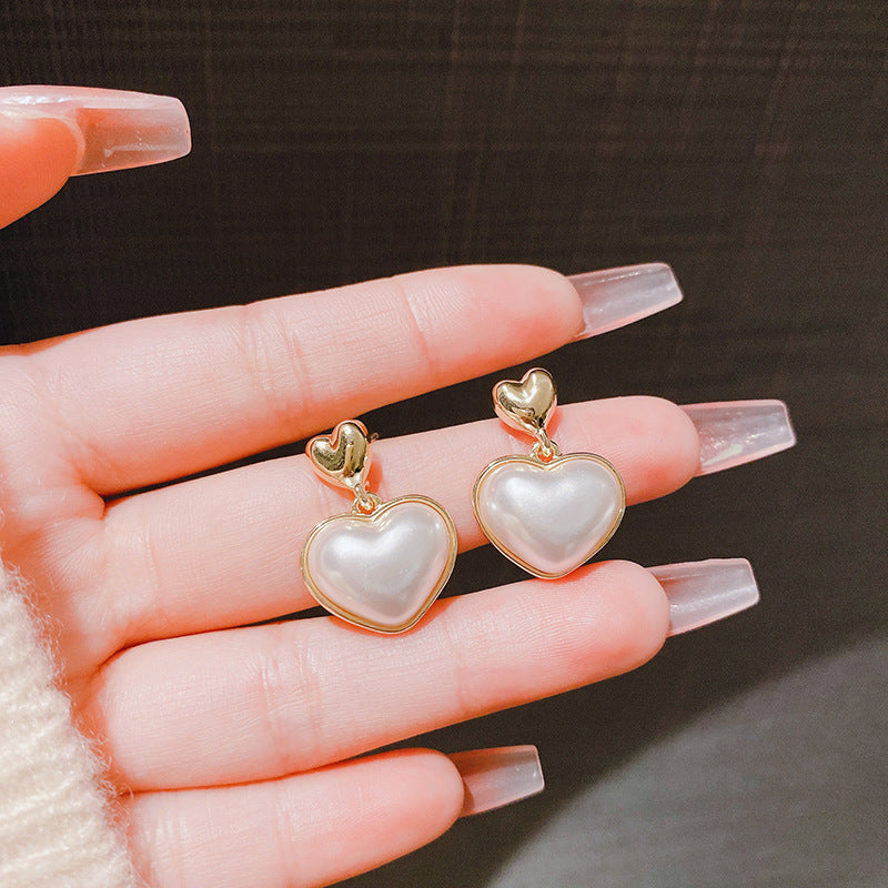 Retro Geometric Heart Shape Alloy Plating Earrings