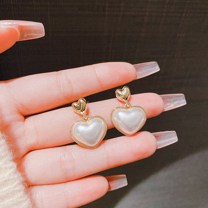 Retro Geometric Heart Shape Alloy Plating Earrings