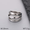 Titanium Steel Simple Style Solid Color Hollow Out Rings