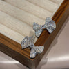 1 Pair Sweet Simple Style Bow Knot Plating Inlay Copper Zircon Ear Studs