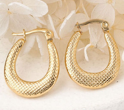 1 Pair Ig Style Semicircle Plating Stainless Steel Hoop Earrings