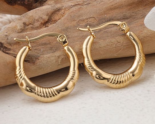 1 Pair Ig Style Solid Color Plating Stainless Steel Earrings