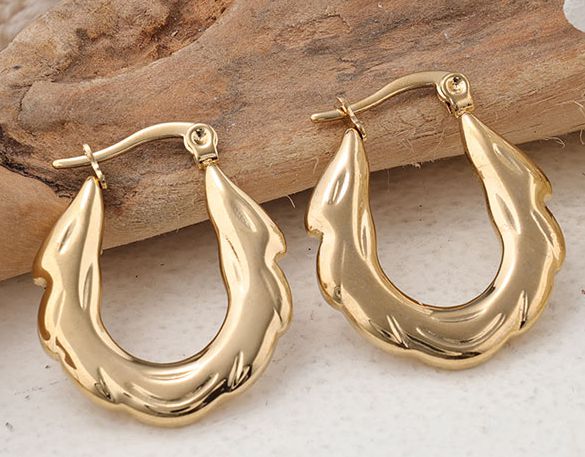 1 Pair Ig Style U Shape Plating Stainless Steel Earrings