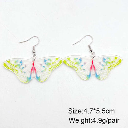 1 Pair Casual Simple Style Butterfly Arylic Drop Earrings