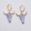 1 Pair Casual Retro Simple Style Cattle Metal Drop Earrings