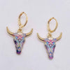 1 Pair Casual Retro Simple Style Cattle Metal Drop Earrings