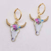 1 Pair Casual Retro Simple Style Cattle Metal Drop Earrings