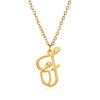 Stainless Steel Simple Style Letter Plating Pendant Necklace