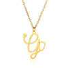 Stainless Steel Simple Style Letter Plating Pendant Necklace