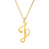 Stainless Steel Simple Style Letter Plating Pendant Necklace