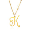 Stainless Steel Simple Style Letter Plating Pendant Necklace