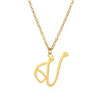 Stainless Steel Simple Style Letter Plating Pendant Necklace