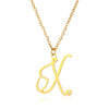 Stainless Steel Simple Style Letter Plating Pendant Necklace