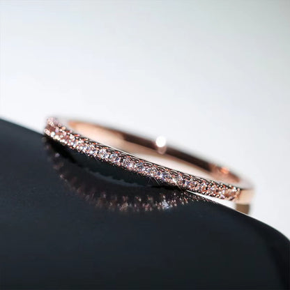 Wholesale Simple Style Round Copper Inlay Rose Gold Plated White Gold Plated Gold Plated Zircon Rings