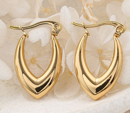 1 Pair IG Style U Shape Plating Stainless Steel Earrings