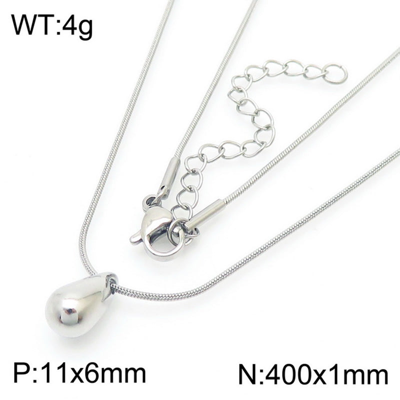 1 Pair Simple Style Water Droplets Plating Stainless Steel Earrings