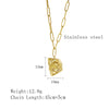 Stainless Steel 18K Gold Plated Vintage Style Portrait Plating Inlay Artificial Pearls Pendant Necklace