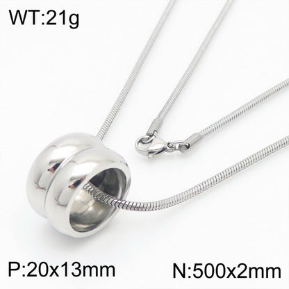 Titanium Steel Simple Style Round Layered Jewelry Set