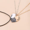 Cute Sweet Geometric Letter Heart Shape Alloy Plating Inlay Rhinestones Kid'S Pendant Necklace