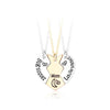 Cute Sweet Geometric Letter Heart Shape Alloy Plating Inlay Rhinestones Kid'S Pendant Necklace