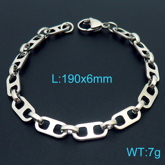 Titanium Steel Simple Style Geometric Plating Bracelets Necklace