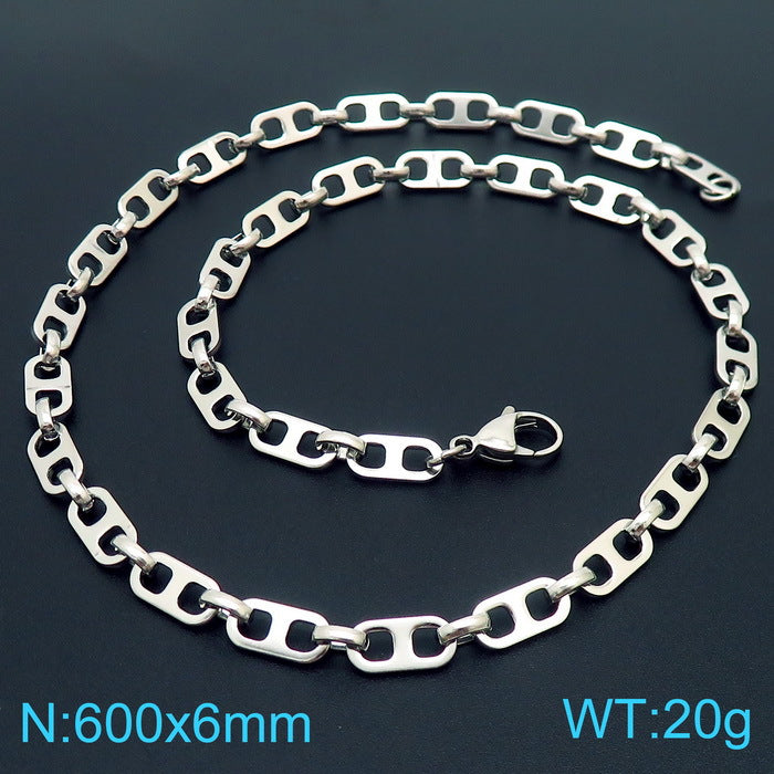 Titanium Steel Simple Style Geometric Plating Bracelets Necklace