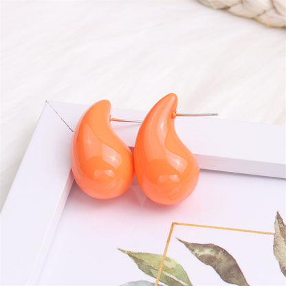 1 Pair Simple Style Water Droplets Spray Paint Arylic Ear Studs