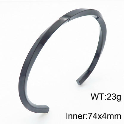 Stainless Steel Simple Style Commute Geometric Plating Bangle