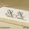 1 Pair Simple Style Heart Shape Titanium Steel Gold Plated Ear Studs