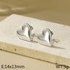 1 Pair Simple Style Heart Shape Titanium Steel Gold Plated Ear Studs