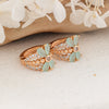 1 Pair Cute Shiny Butterfly Plating Inlay Copper Zircon Rose Gold Plated Ear Studs