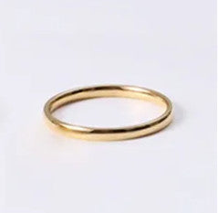 Stainless Steel 14K Gold Plated Simple Style Geometric Plating Rings