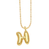 Copper Gold Plated Simple Style Letter Pendant Necklace